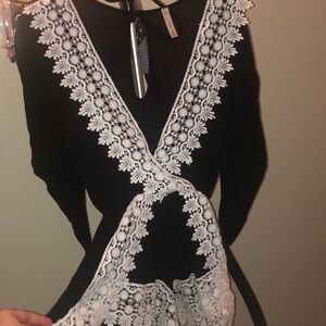 Lace detailed Romper